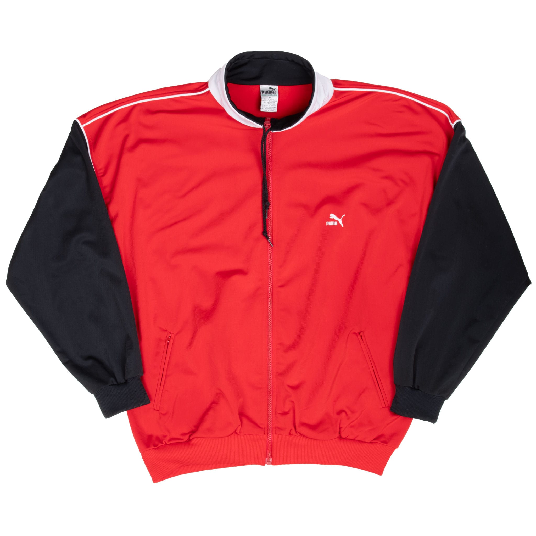 Vintage Puma Red & Black Track Suit Jacket 1980S Size Xl