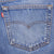 Beautiful Indigo Levis 501 Jeans 1980s Made in USA with Medium Light Wash With Light Whiskers  Size on tag 36X30 actual size 36X29 Back Button #653