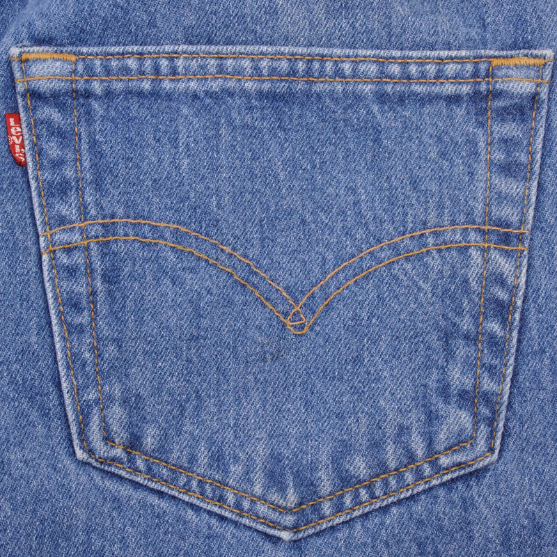 Beautiful Indigo Levis 501 Jeans 1990s Made in USA with Medium Wash   Size on tag 36X38 actual size 35X38  Back Button #6