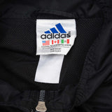Vintage Adidas Black Windbreaker Jacket 1990S Size 2XL