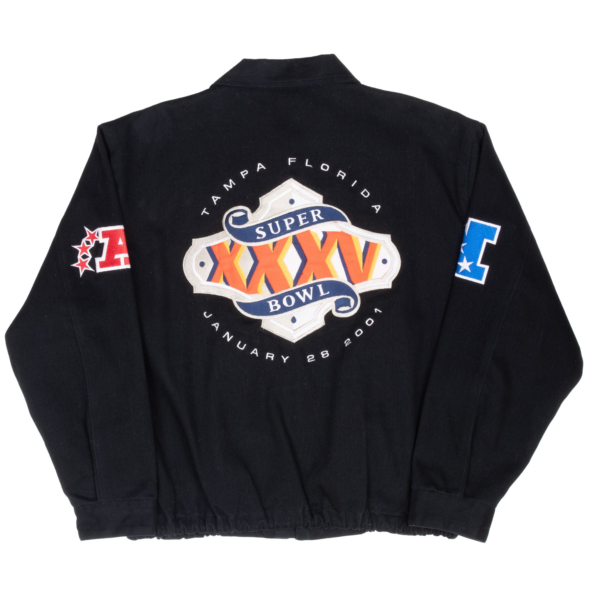 Vintage Nfl Jeff Hamilton Super Bowl XXXV 2001 Jacket Size Large