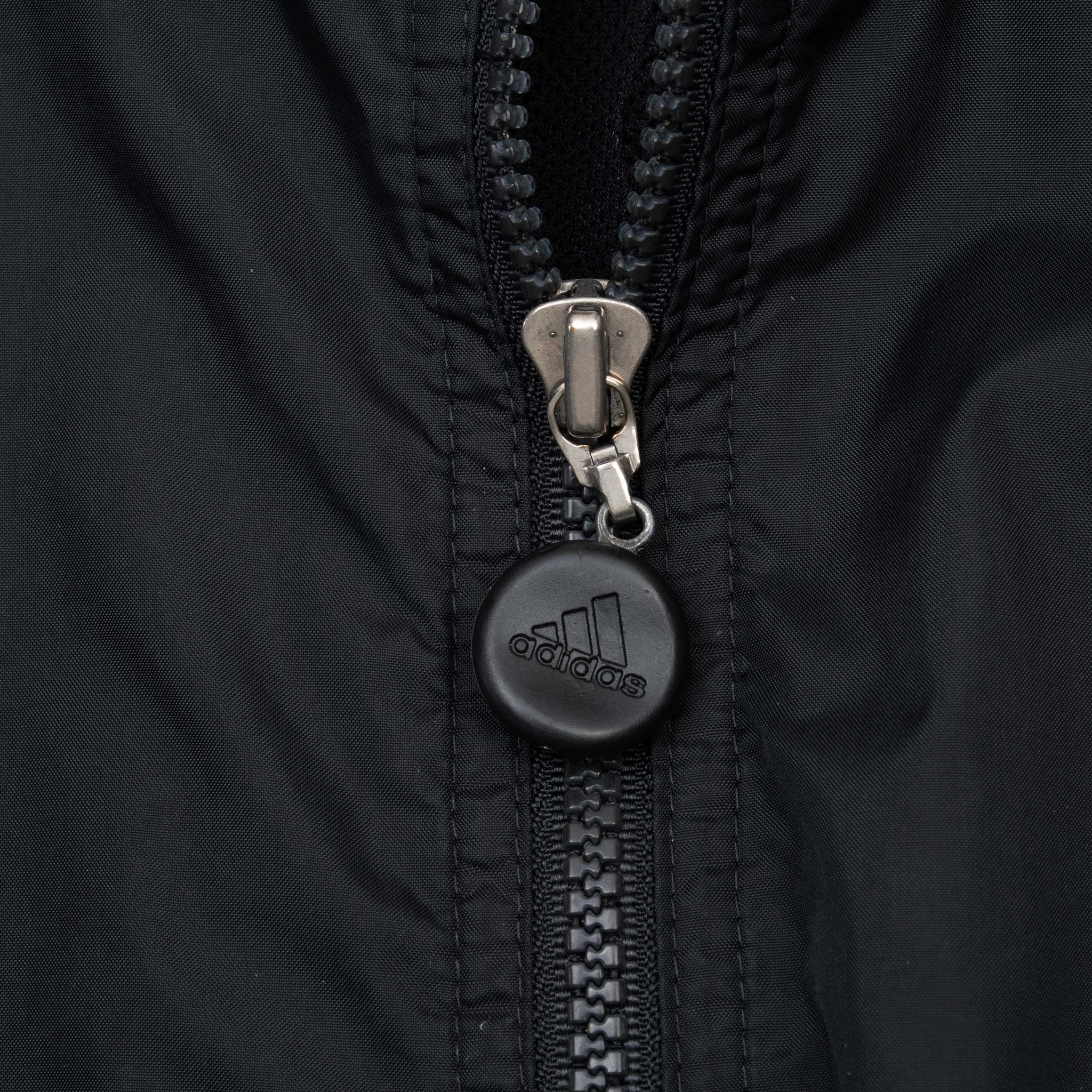 Vintage Adidas Black Windbreaker Jacket 1990S Size 2XL