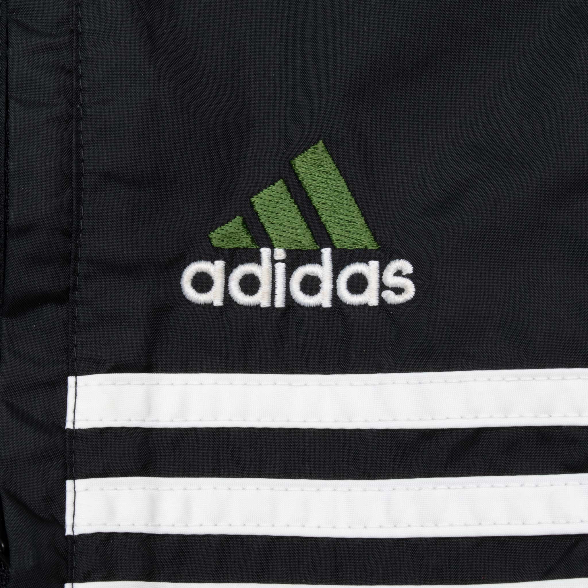 Vintage Adidas Black Windbreaker Jacket 1990S Size 2XL