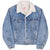 Vintage Levis Sherpa Trucker Blue Denim Jacket 1980S Size 42R Made In Usa