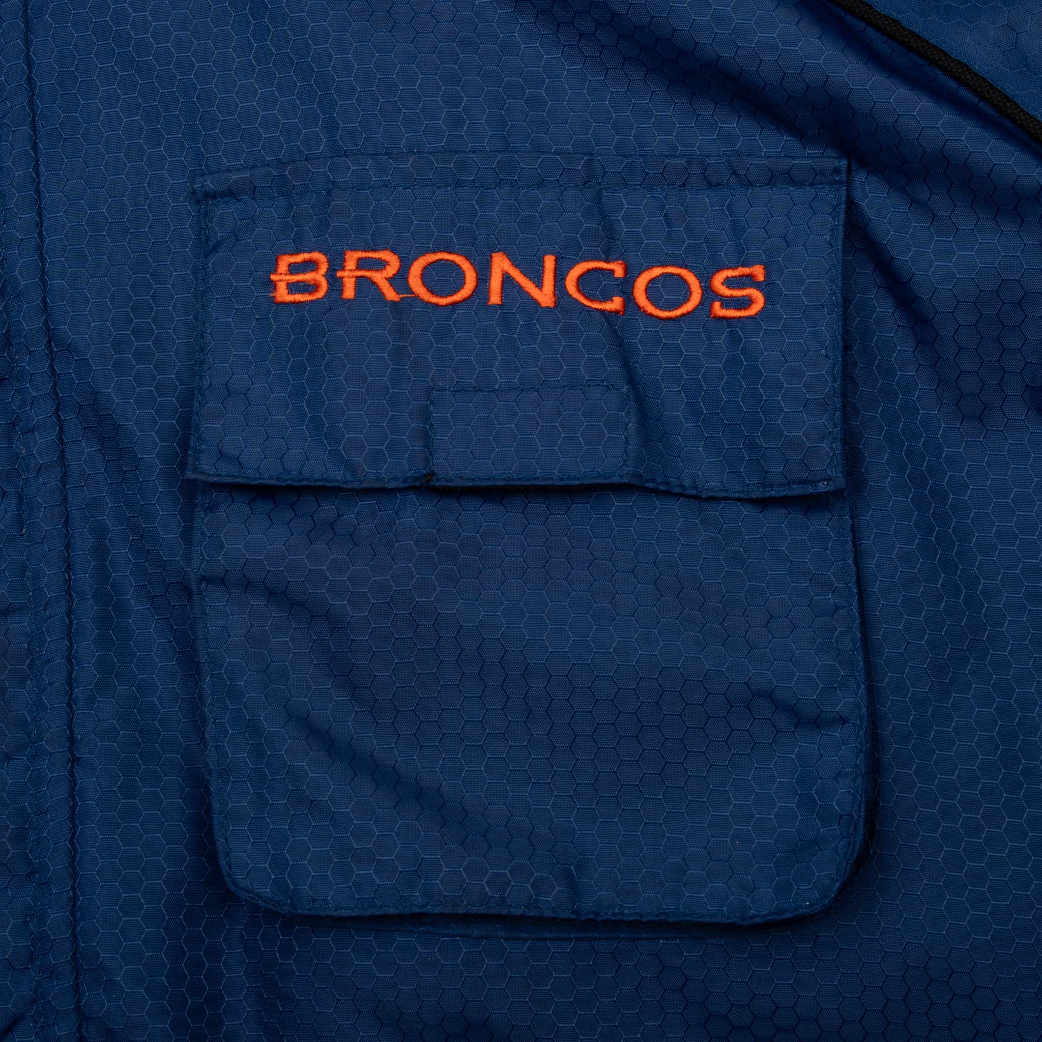 Vintage Nfl Denver Broncos Blue Windbreaker Jacket 1990S Size Medium