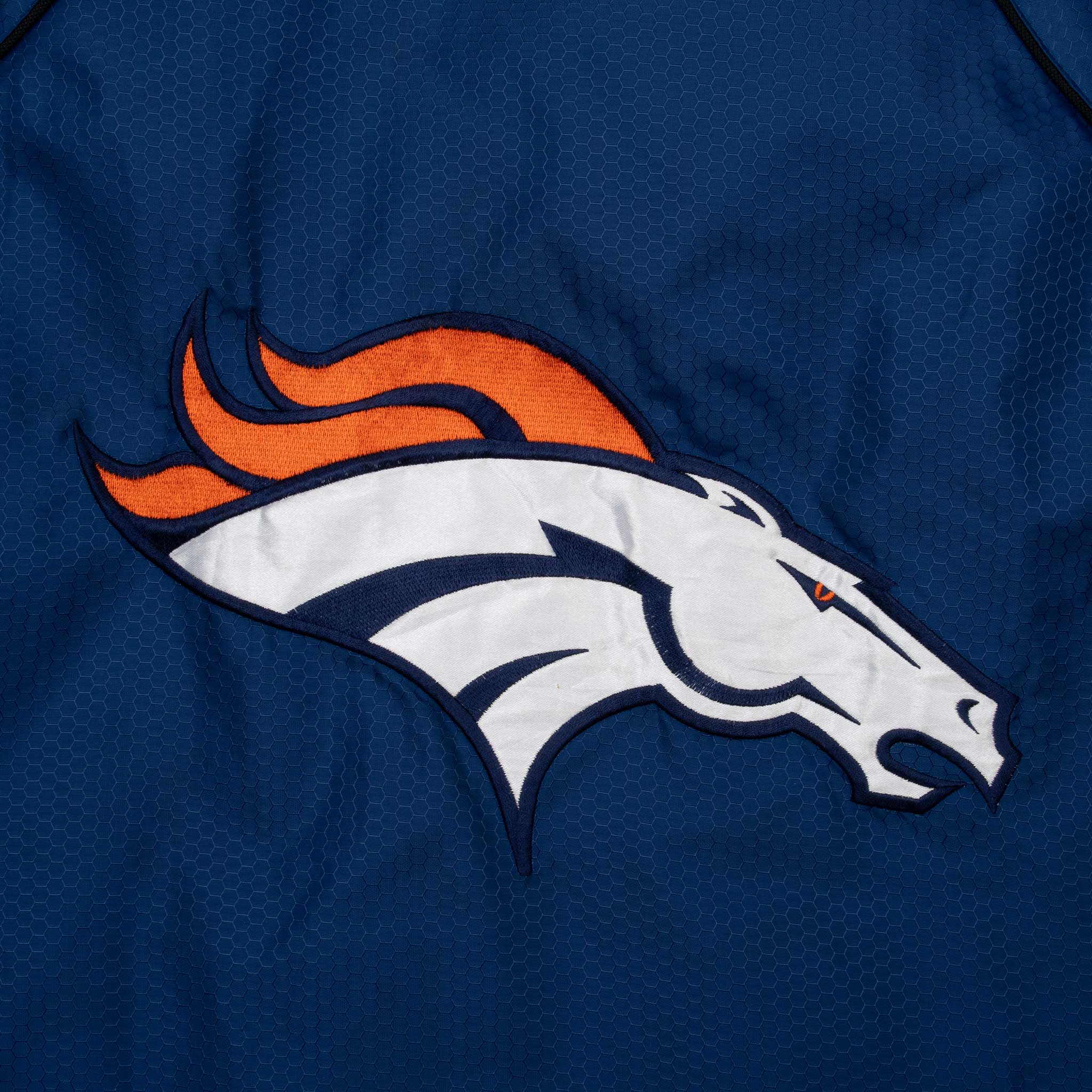 Vintage Nfl Denver Broncos Blue Windbreaker Jacket 1990S Size Medium