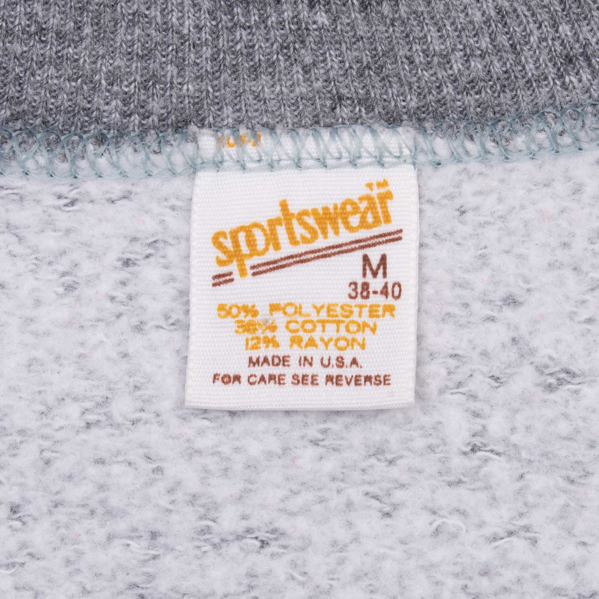 Vintage Russell Athletic Blank Grey Sweatshirt 1970S Size Medium Made In Usa