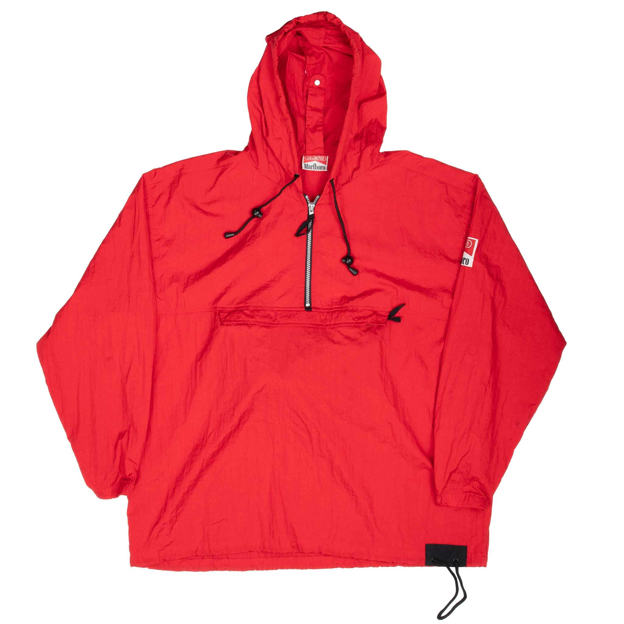 Vintage Marlboro Red Packable Windbreaker Jacket 1990S Size Medium