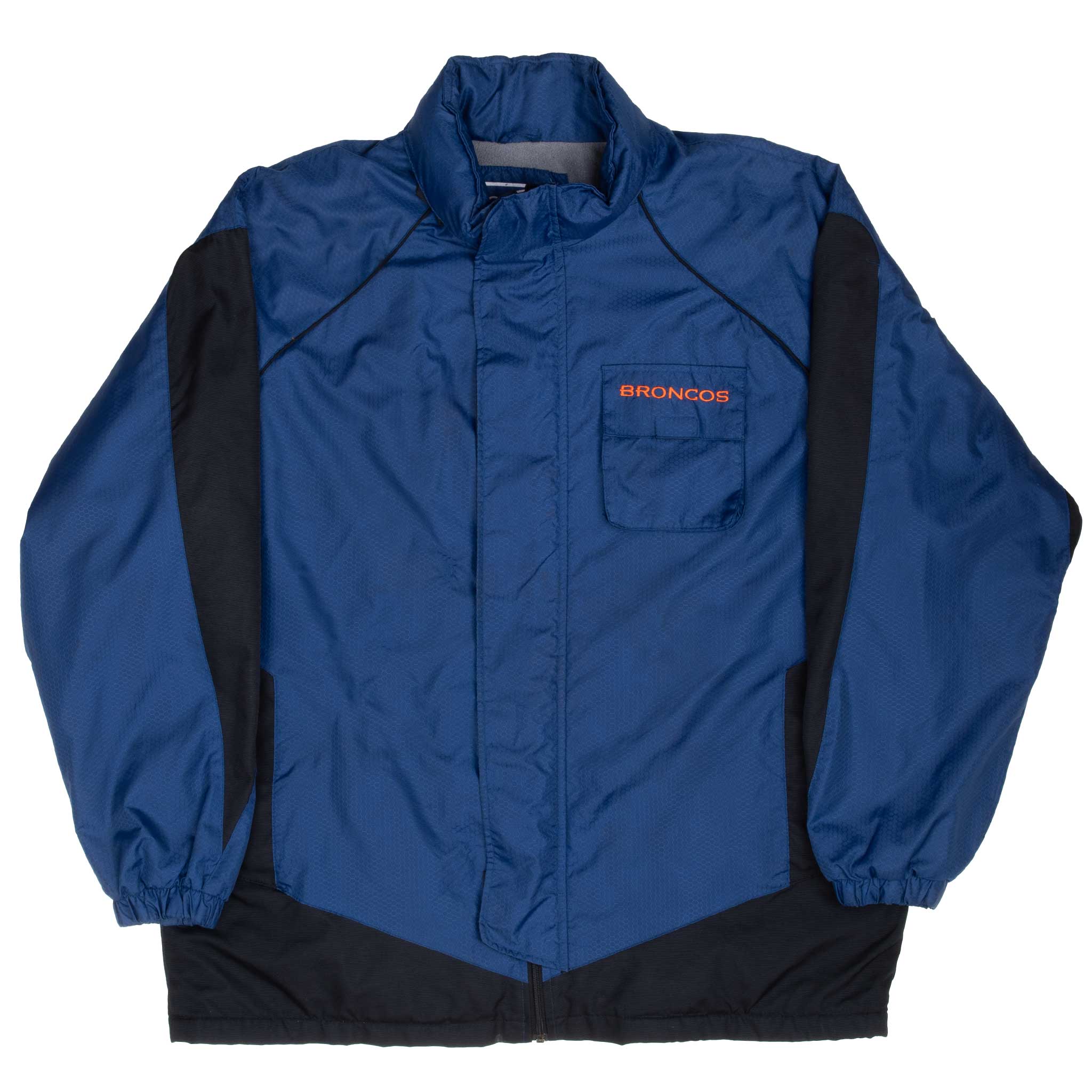 Vintage Nfl Denver Broncos Blue Windbreaker Jacket 1990S Size Medium