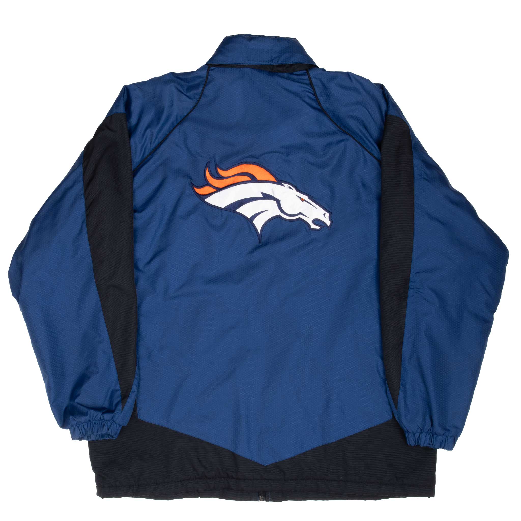 Vintage Nfl Denver Broncos Blue Windbreaker Jacket 1990S Size Medium