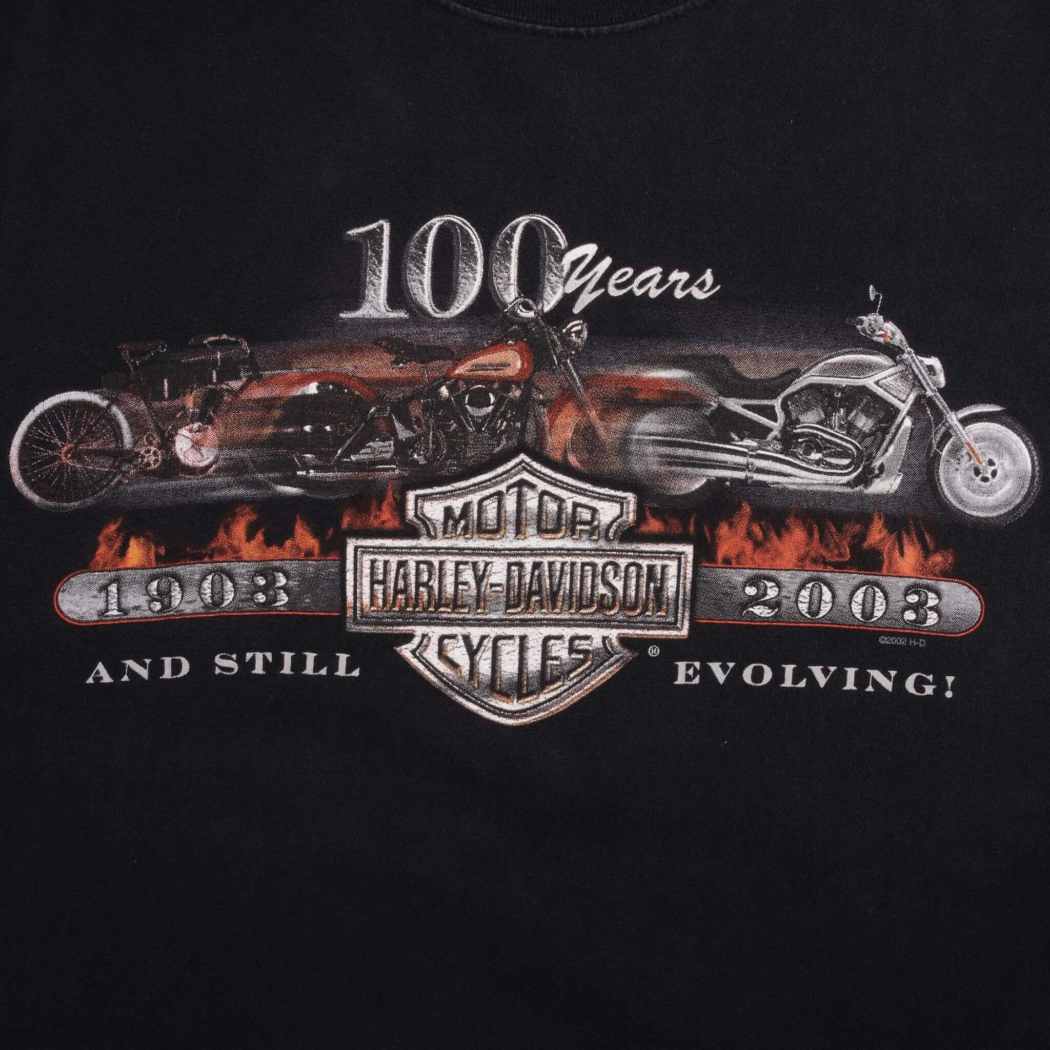 Vintage Harley Davidson 100 Years Las Vegas Tee Shirt 2003 Size Medium Made In USA