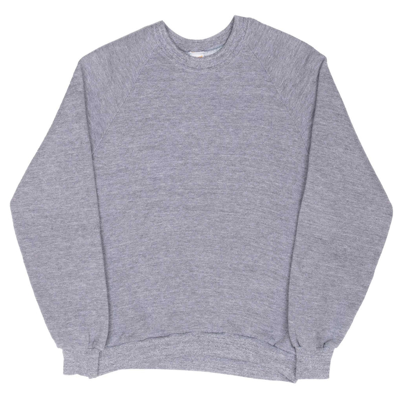 Vintage Russell Athletic Blank Grey Sweatshirt 1970S Size Medium Made In Usa