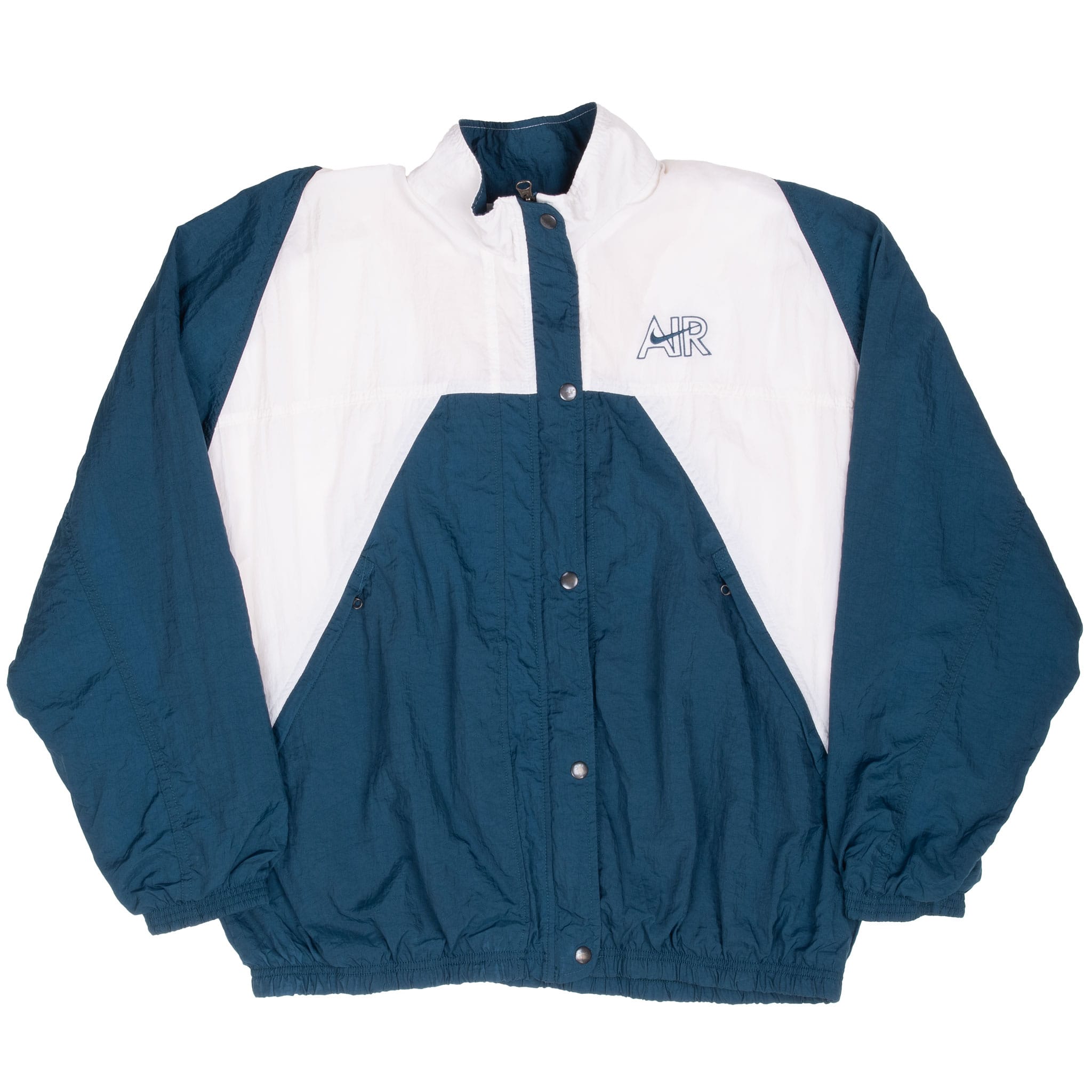 Vintage Nike Air Blue White Windbreaker Jacket 1990S Size XL Women's