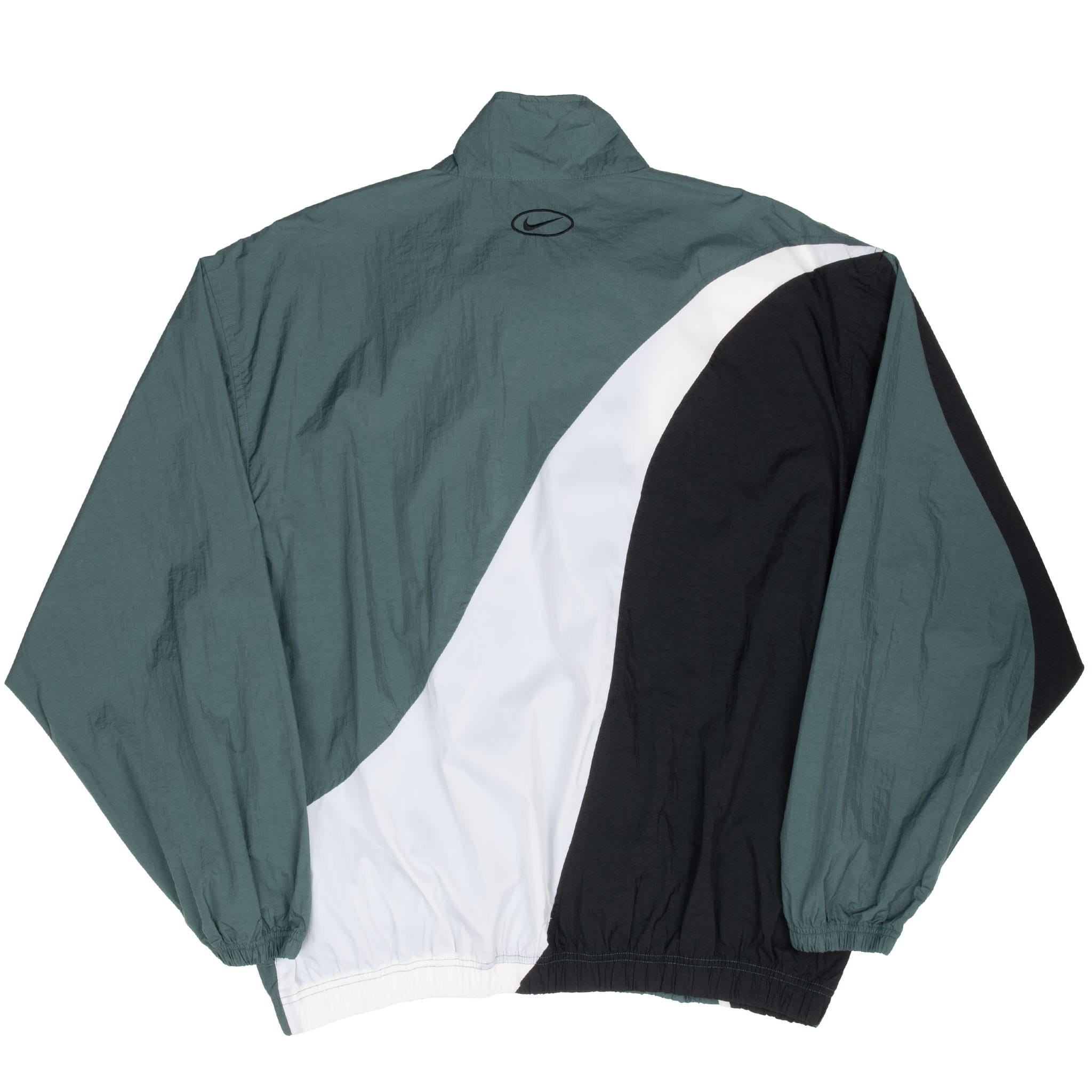 Vintage Nike Classic Swoosh Green Windbreaker Jacket 1990S Size XL