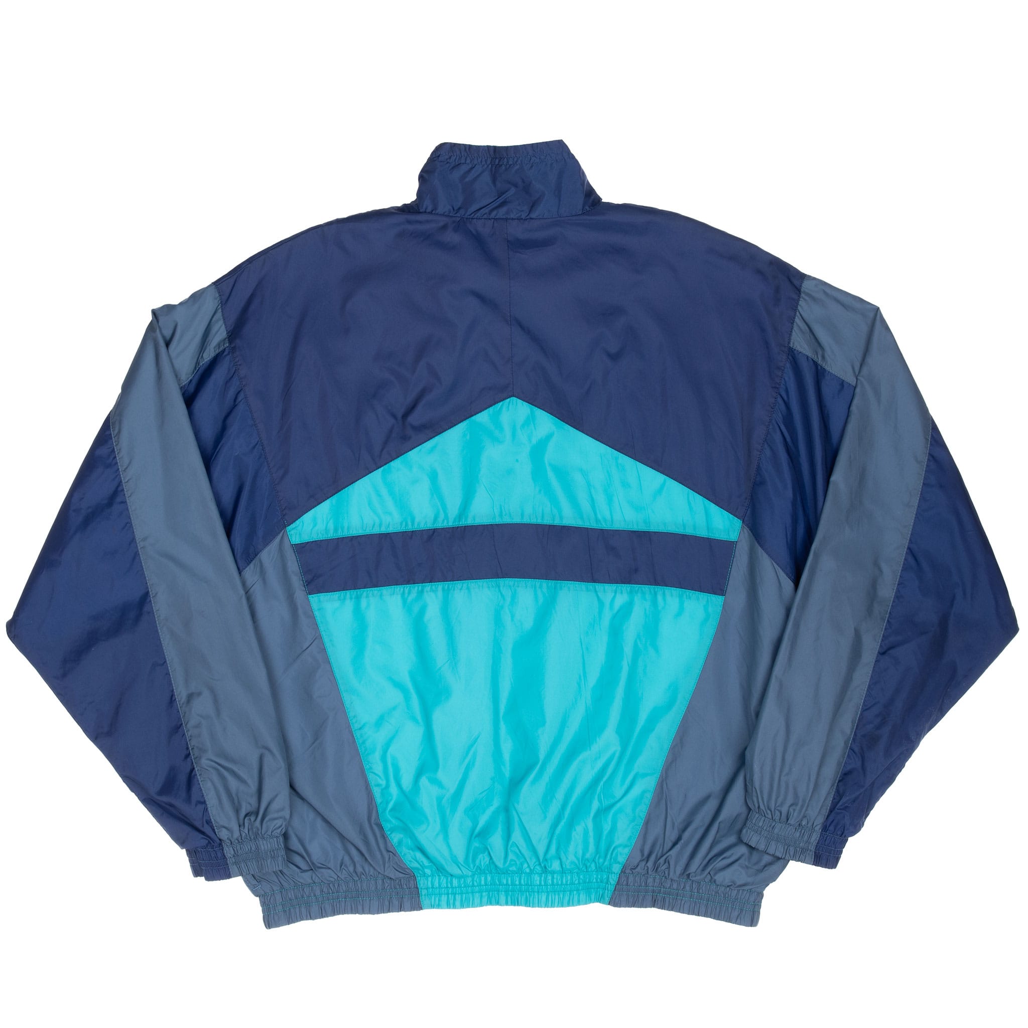 VINTAGE NIKE TEAL BLUE WINDBREAKER JACKET EARLY 1990S LARGE