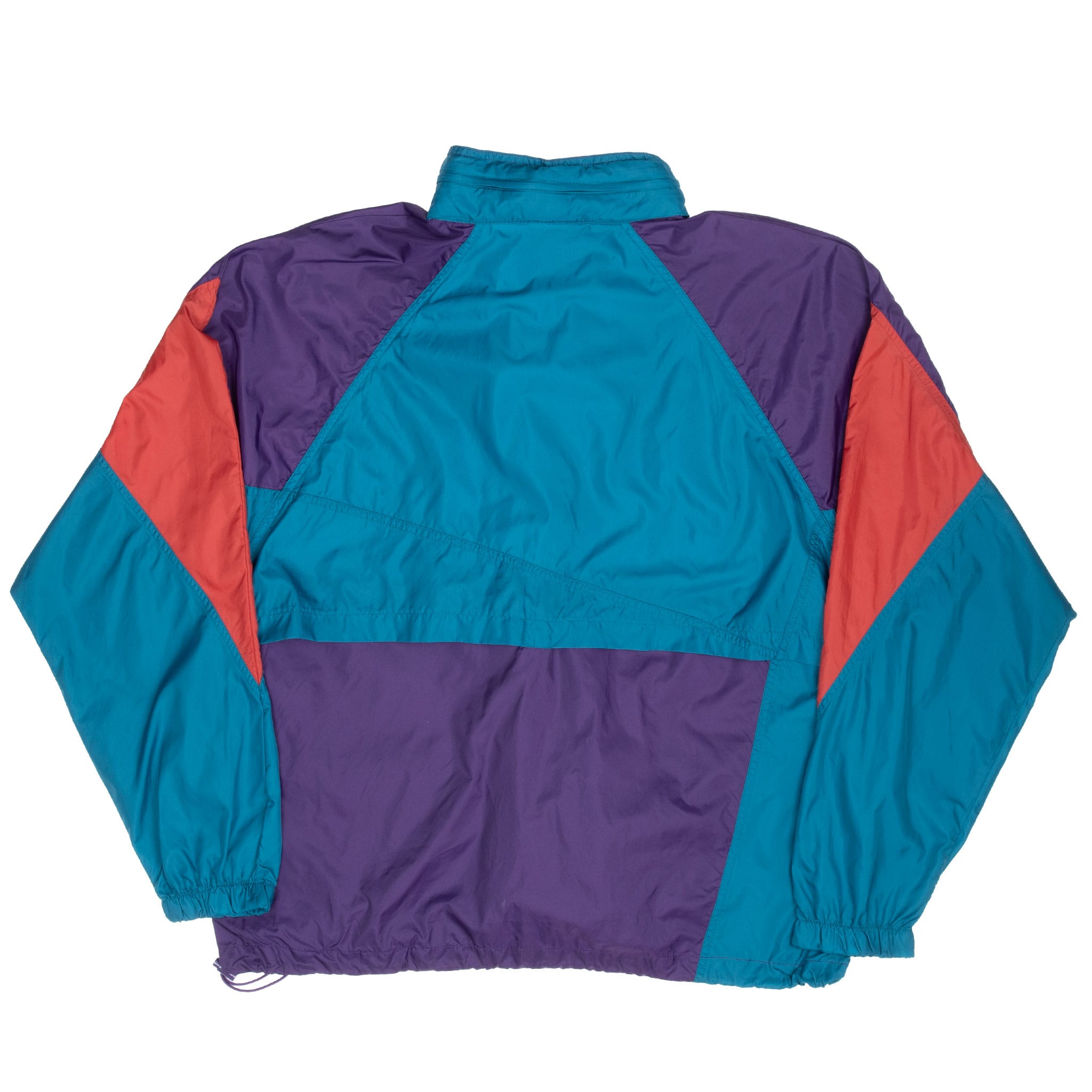 Vintage Nike Swoosh Purple And Teal Windbreaker Jacket Late 1980S Size XL