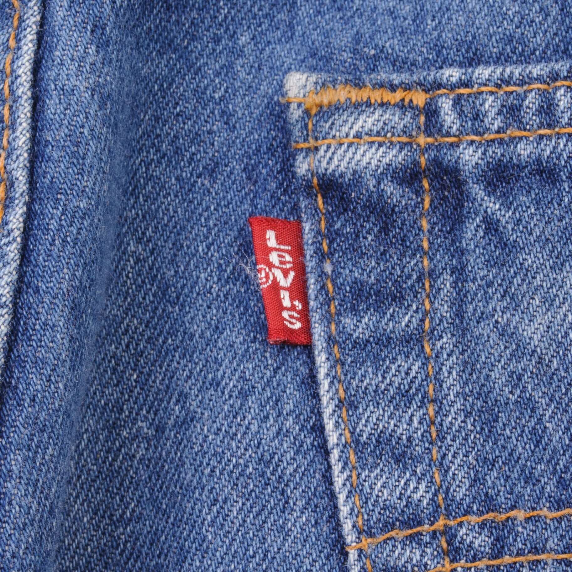 Beautiful Indigo Levis 501 Jeans 1990s Made in USA with Medium Wash   Size on tag 34X32  Back Button #511M