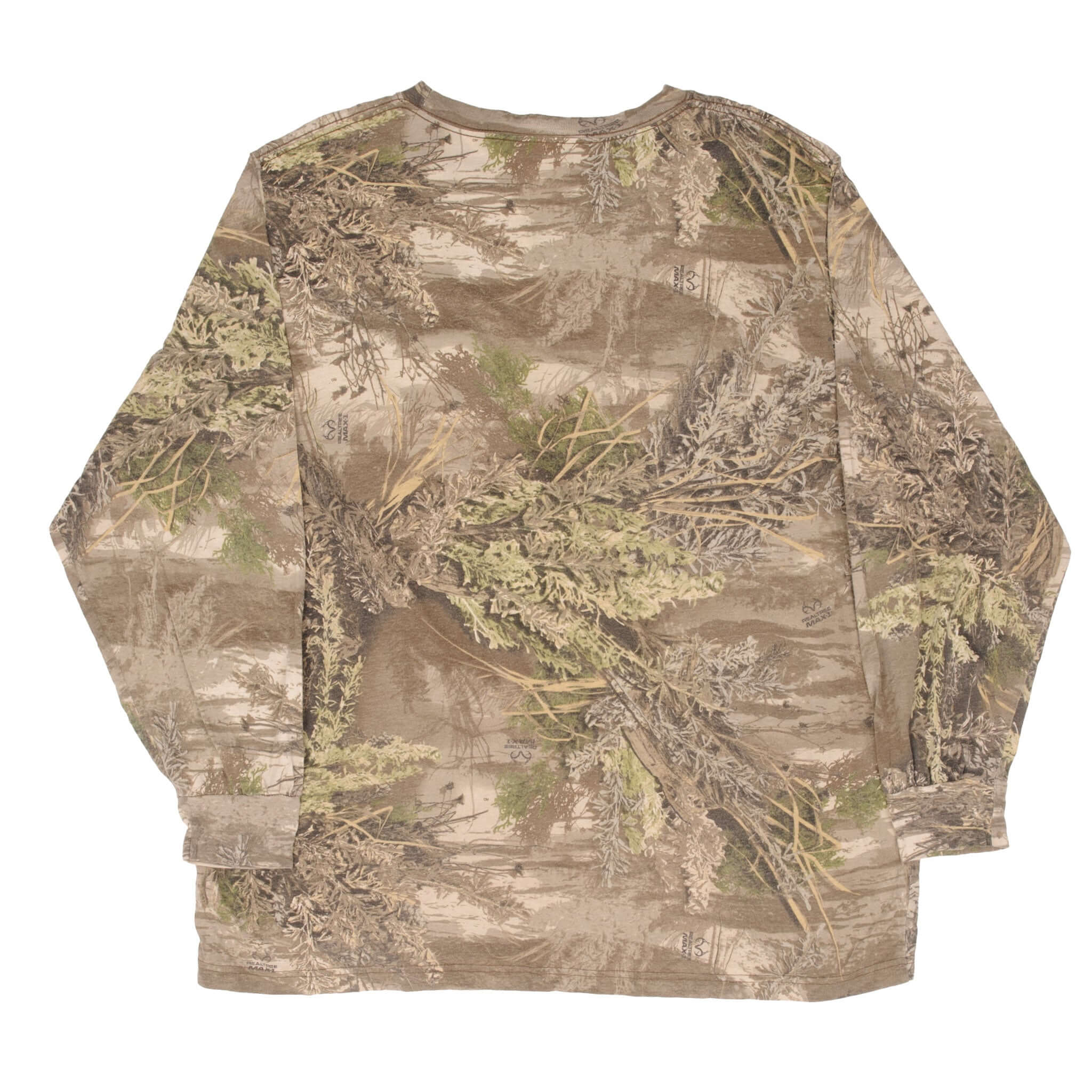 Vintage Hunting Realtree Max 1 Camo Long Sleeve Pocket Tee Shirt Size 2XL