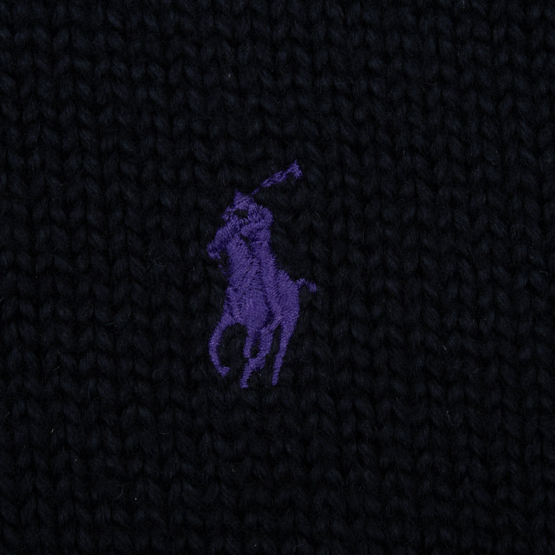 VINTAGE RALPH LAUREN BLACK KNIT SWEATER XL 1990S