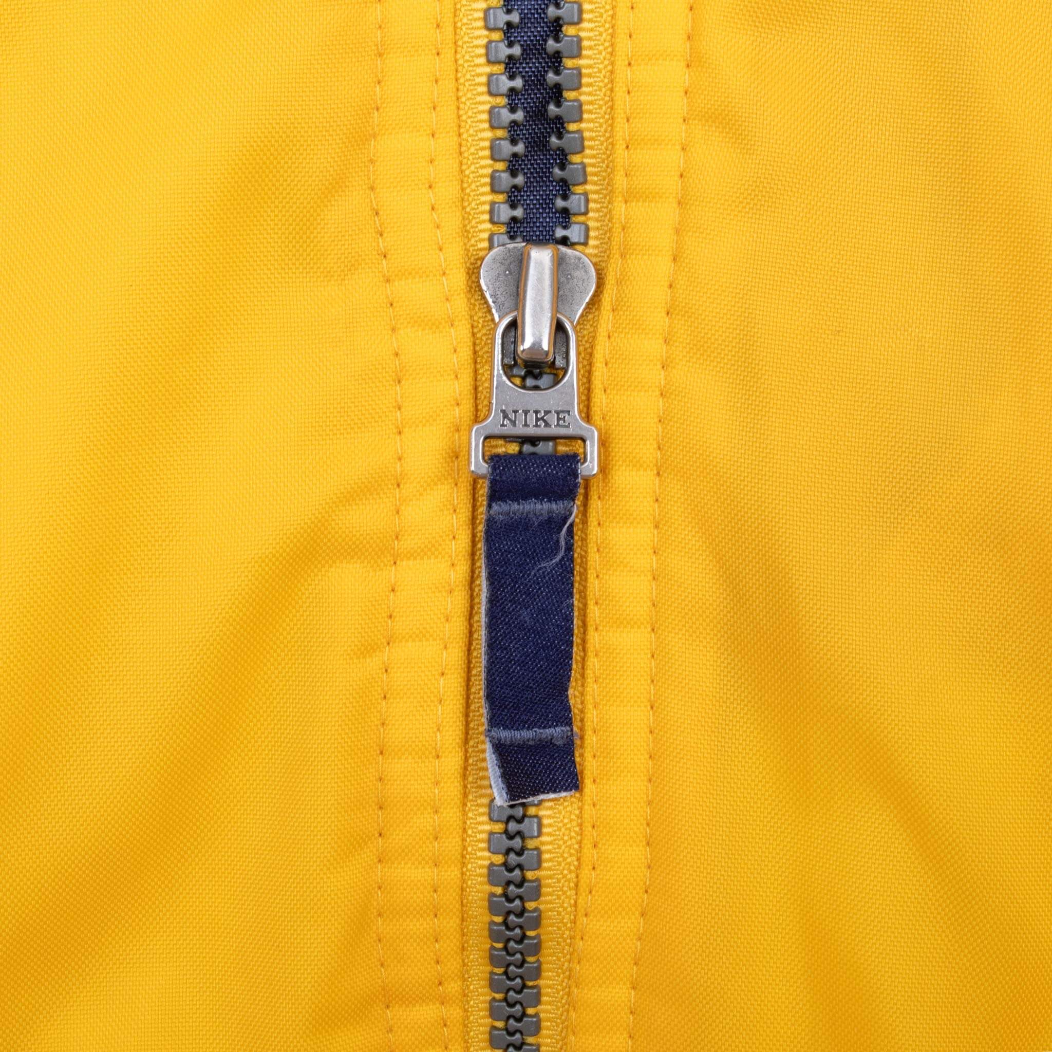 Vintage Nike Spellout Yellow Windbreaker Rain Jacket 1990S Size Medium