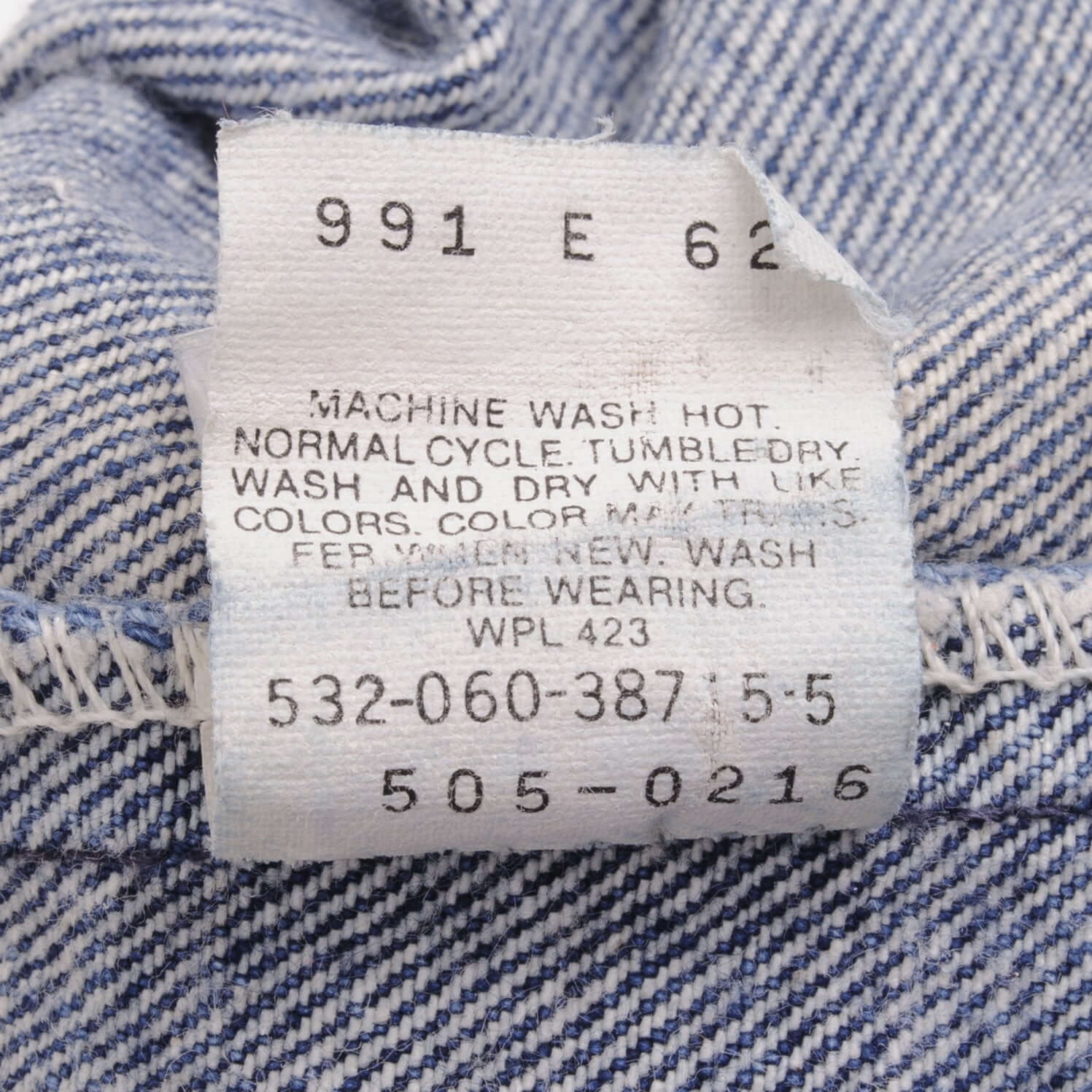 VINTAGE LEVIS 505 INDIGO JEANS 1980S SIZE L32 W36 MADE IN