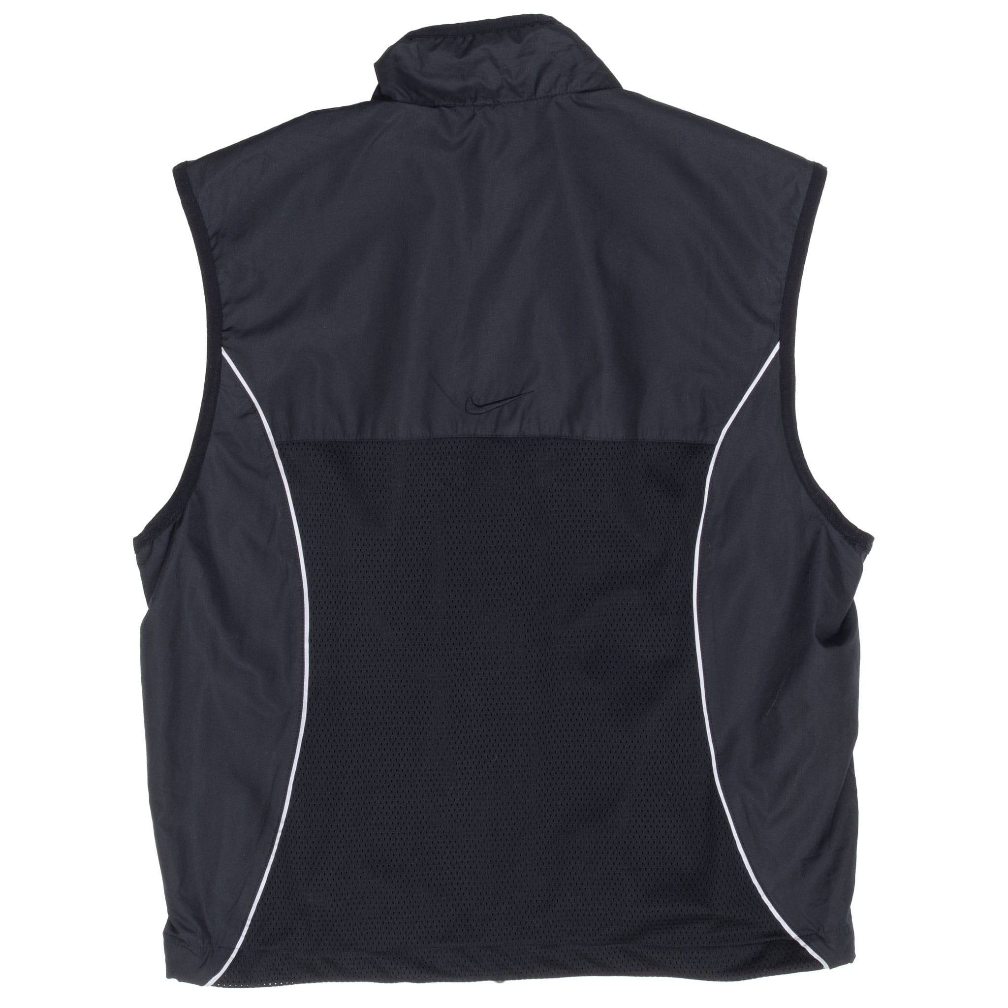 Vintage Nike Classic Swoosh Black Vest Jacket 1990S Size Medium