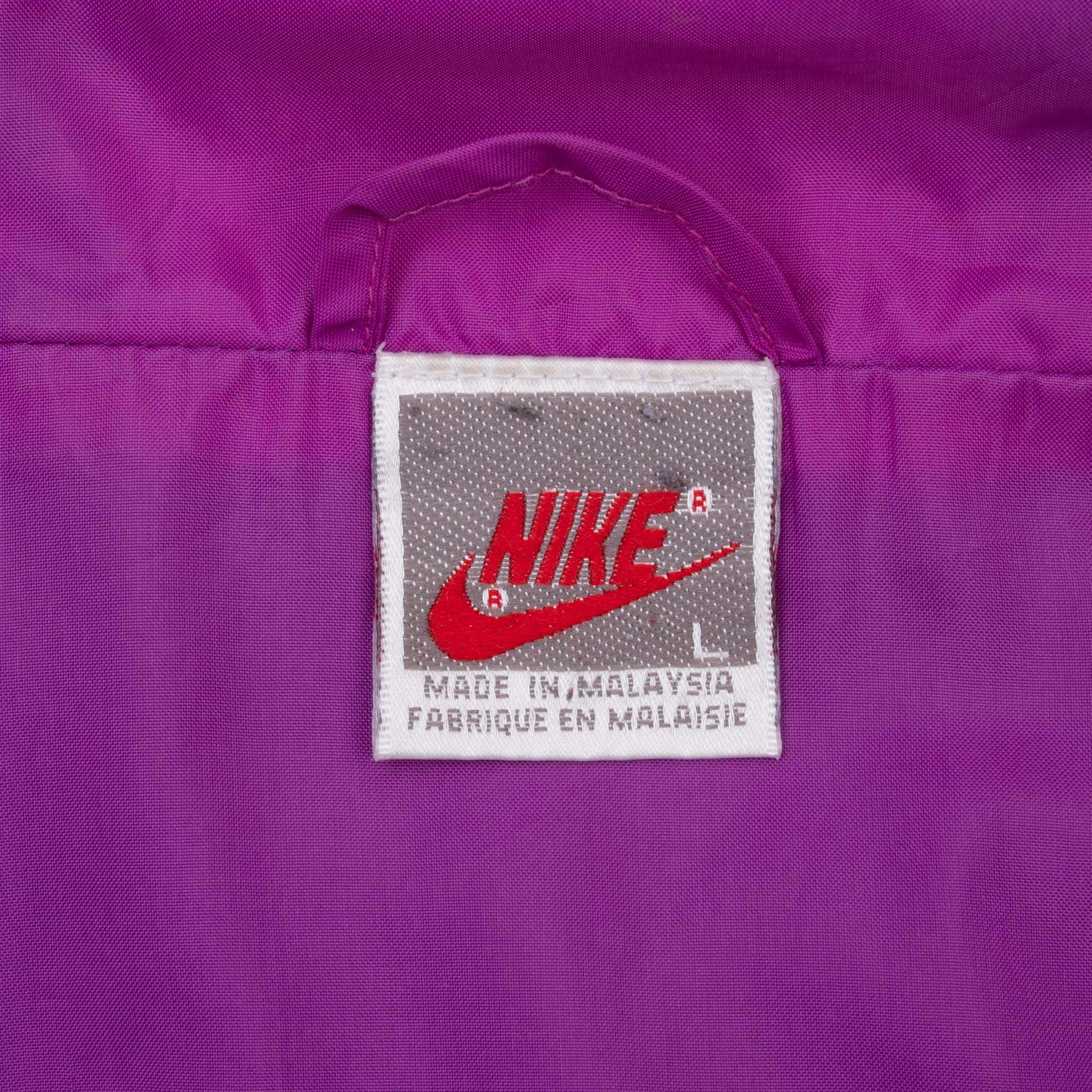 Vintage Nike Swoosh Neon And Black Windbreaker Jacket Late 1980S Size Large