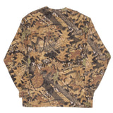 Vintage Hunting Mossy Oak Forest Floor Camo Long Sleeve Tee Shirt Size Large