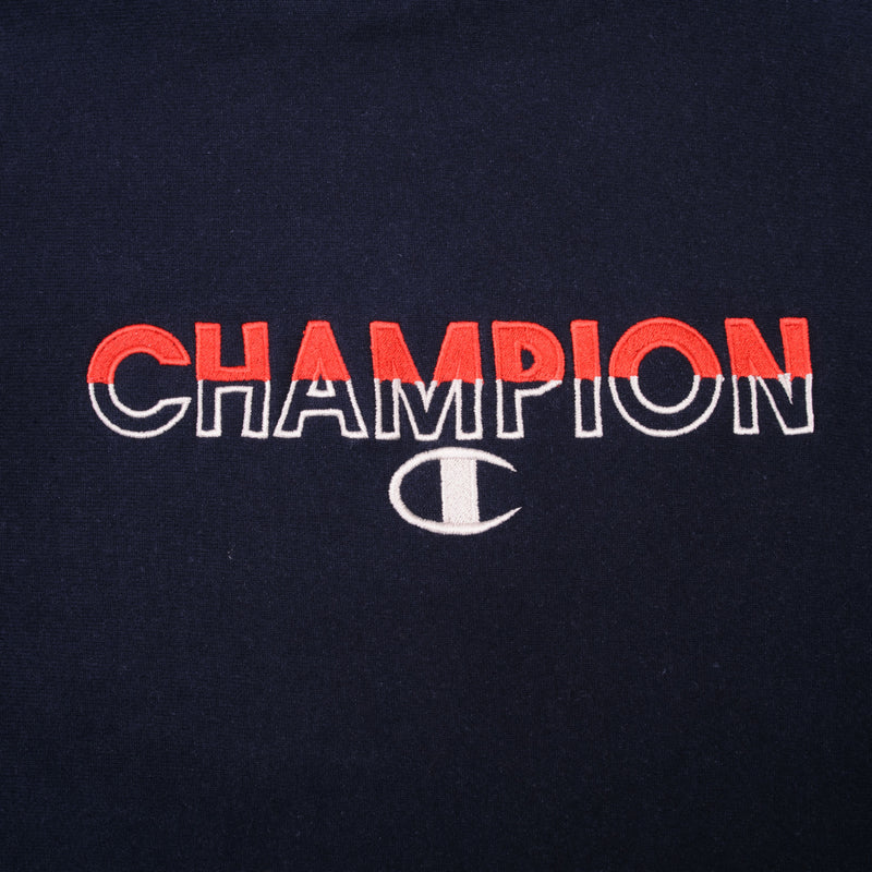 Vintage Navy Champion Reverse Weave Spellout Sweatshirt 1990S Size 2XL Made In USA