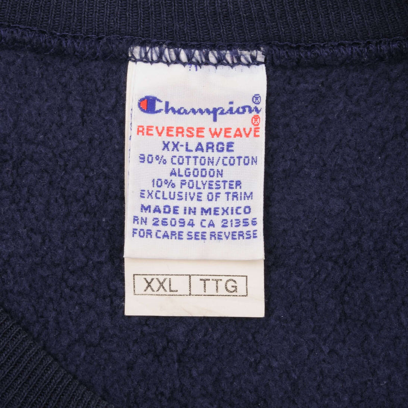 Vintage Navy Champion Reverse Weave Vail Sweatshirt 1990S Size 2XL 