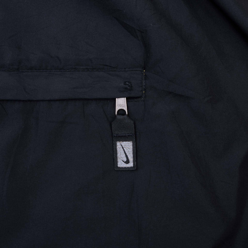 Vintage Nike Classic Swoosh Black And Yellow Windbreaker Jacket 1990S Size XL