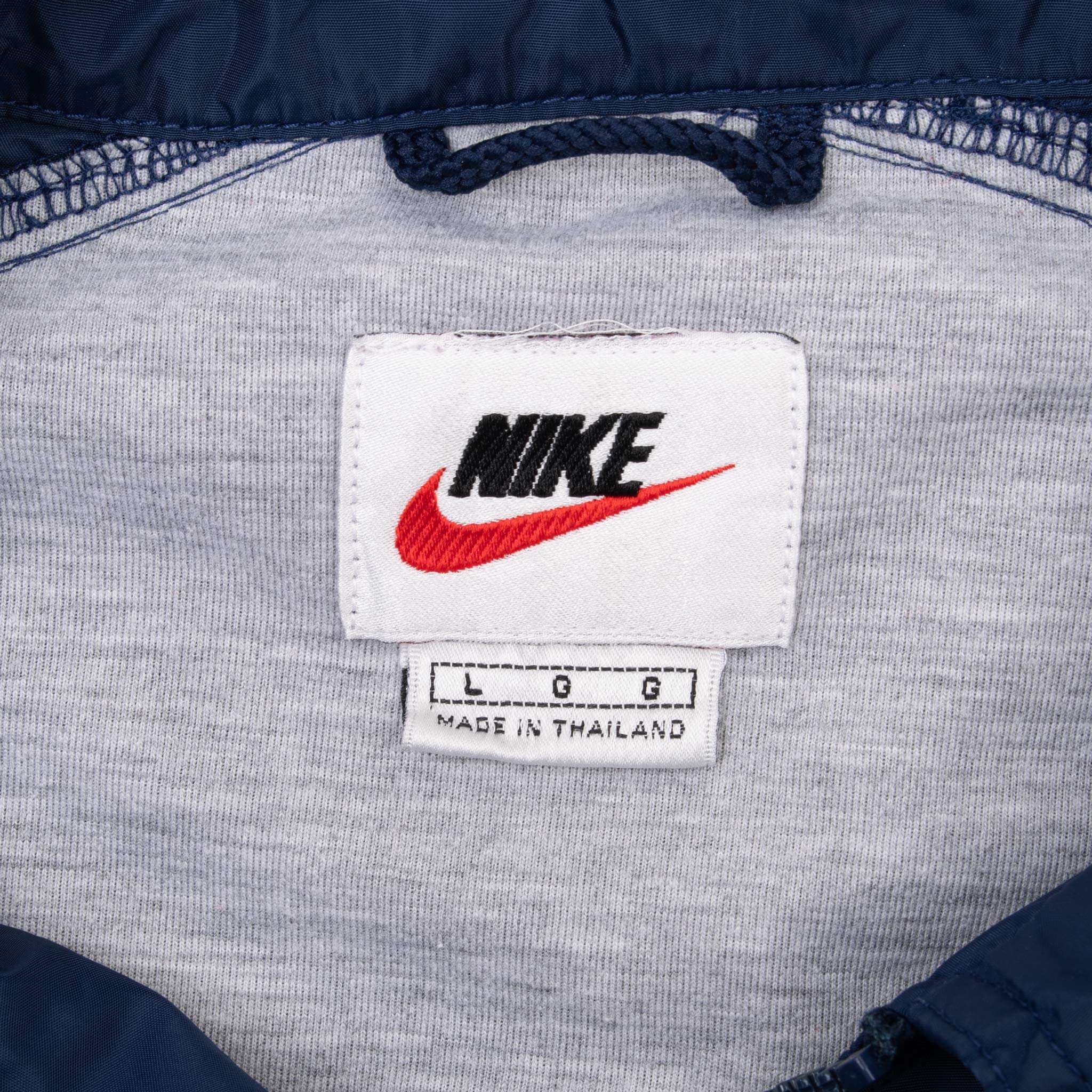 Vintage Nike Classic Swoosh Blue Windbreaker Jacket 1990S Size Large