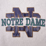 Vintage Gray Champion Reverse Weave Notre Dame University Sweatshirt 1990S Size XL Made In USA