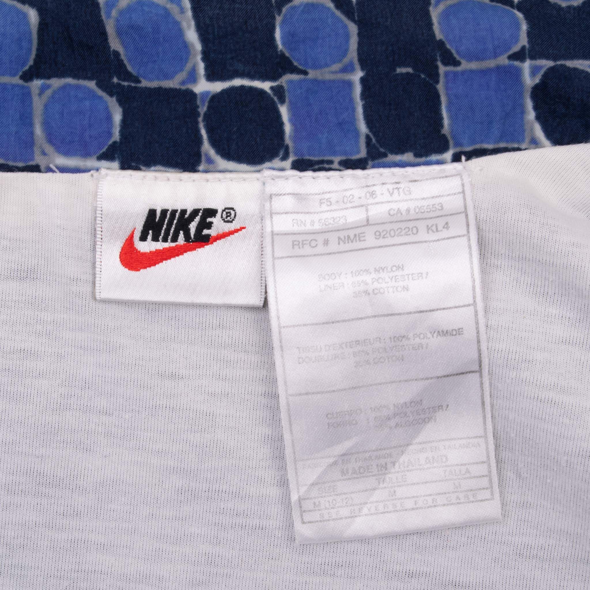 Vintage Nike Classic Swoosh Blue Windbreaker Woman Jacket 1990S Size Medium