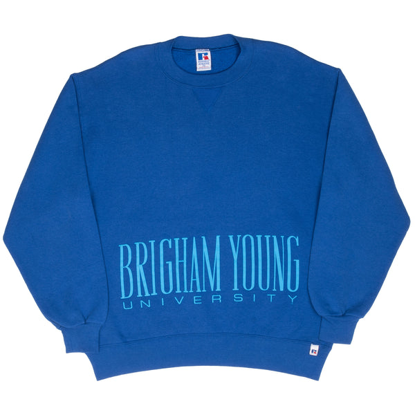Vintage Byu Brigham Young University Russell 1990S Sweatshirt Size XL Made In Usa