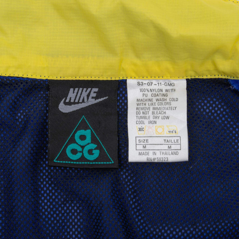 Vintage Nike Acg Blue Windbreaker Jacket 1990S Size Medium
