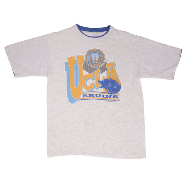 Vintage UCLA University of California Los Angeles Bruins Tee Shirt 1990S Size Large Made In USA With Single Stitch Sleeves