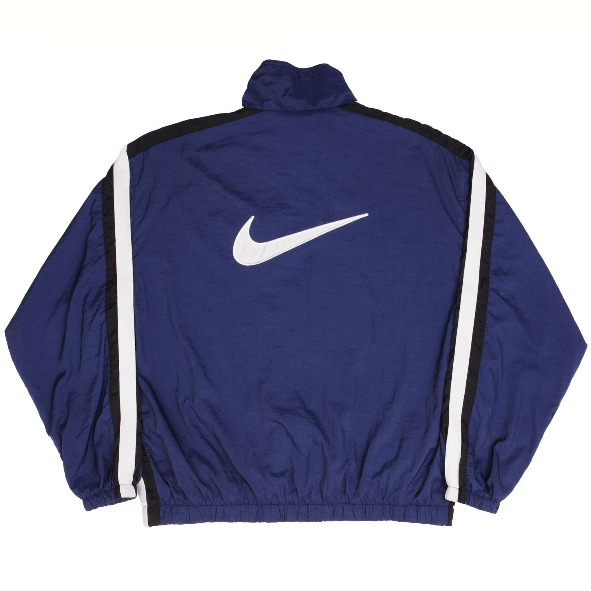 Vintage Nike Big Swoosh Blue Windbreaker Jacket 1990S Size XL