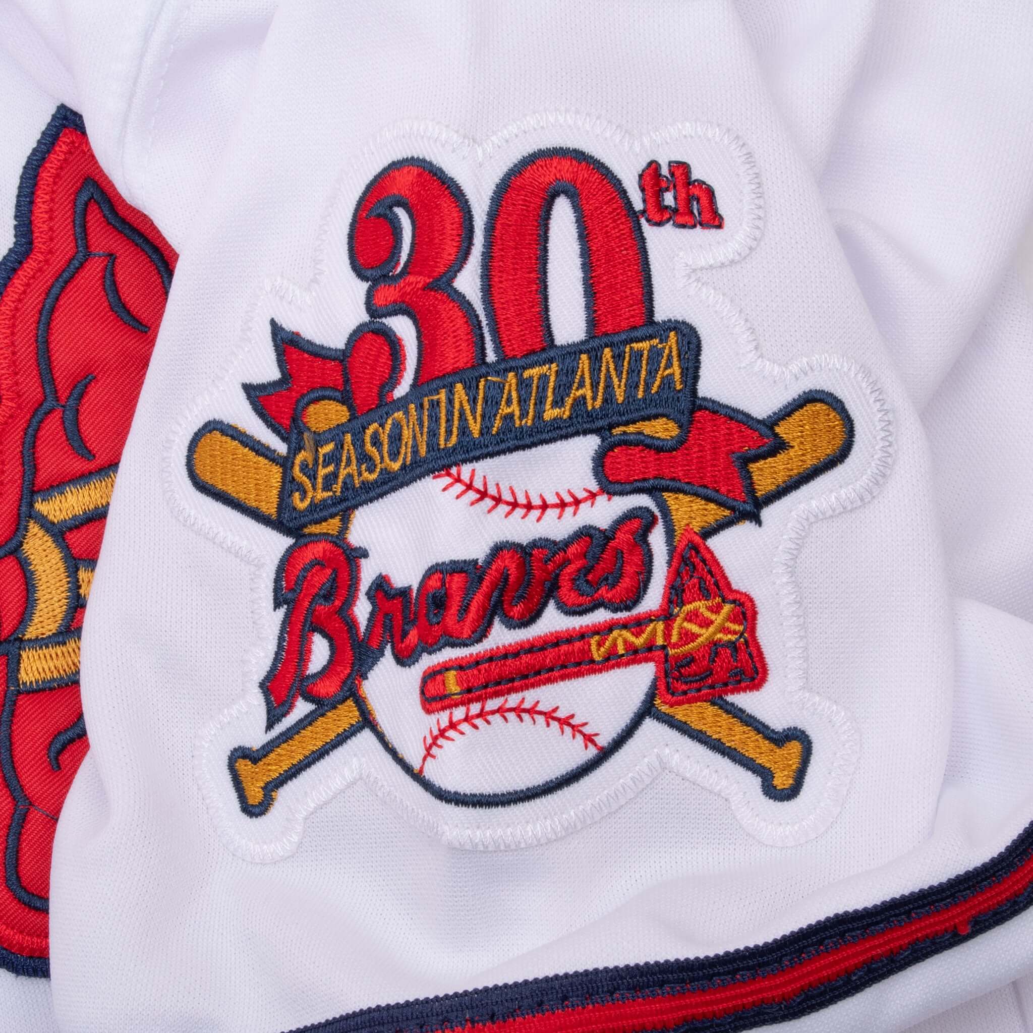 Vintage Mlb Atlanta Braves Chipper Jones #10 Mitchell & Ness Jersey 1995 Size Large