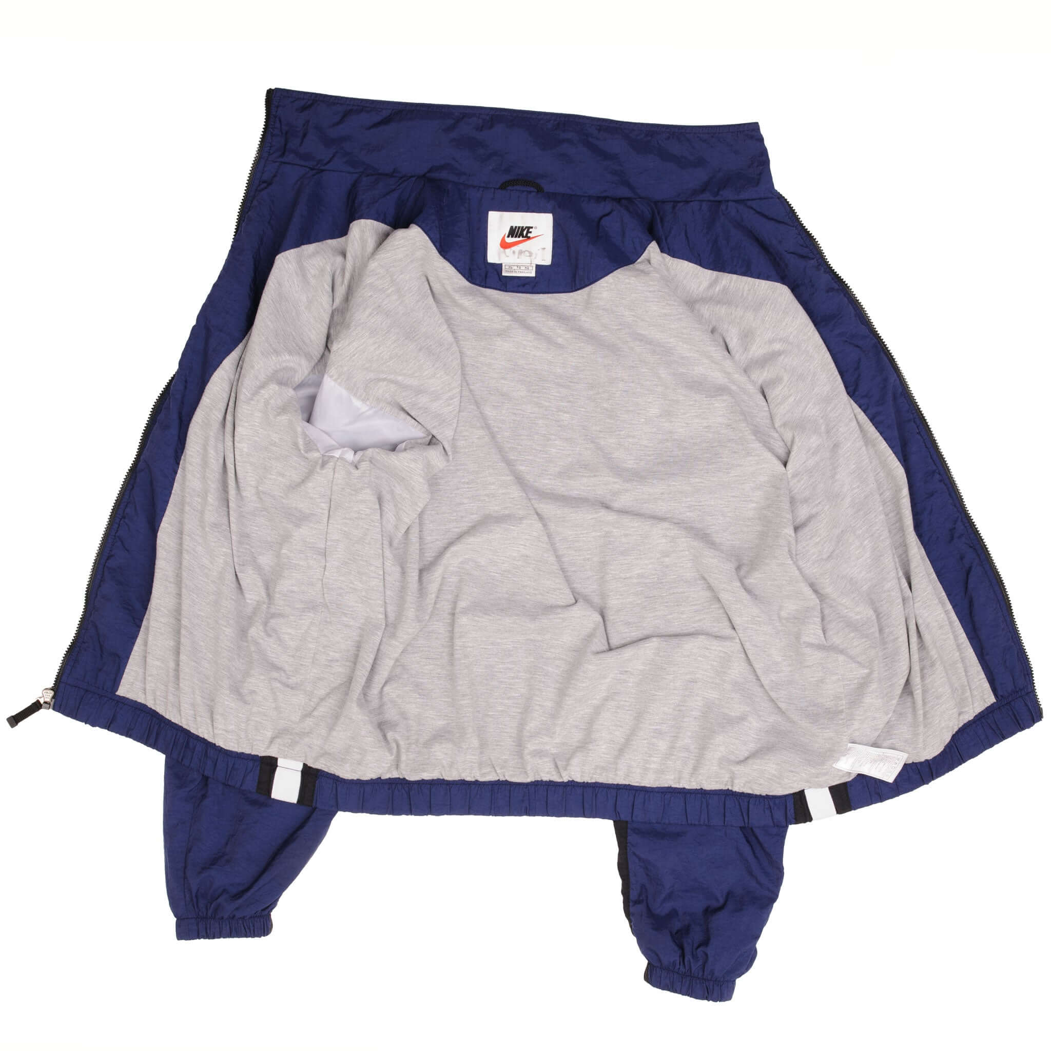Vintage Nike Big Swoosh Blue Windbreaker Jacket 1990S Size XL