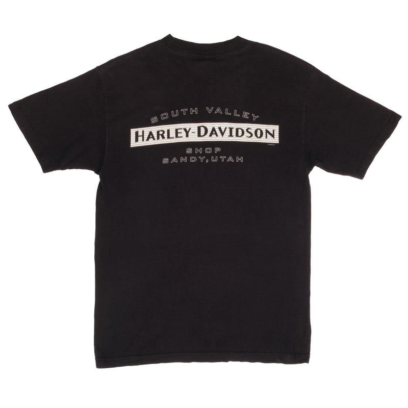 Vintage Harley Davidson Tee Shirt Engine Sandy, Utah 2000 Size Medium Made In USA.