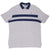 Vintage Ralph Lauren Grey & Blue Striped Polo Shirt 1990S Size 2XL