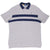 Vintage Ralph Lauren Grey & Blue Striped Polo Shirt 1990S Size 2XL