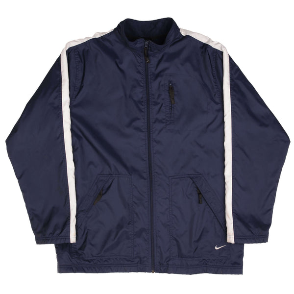 Vintage Nike Swoosh Blue Heavyweight Windbreaker Jacket 2000S Size Large