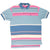 Vintage Ralph Lauren Pink & Blue Striped Polo Shirt 1990S Size Large Made In Usa