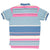 Vintage Ralph Lauren Pink & Blue Striped Polo Shirt 1990S Size Large Made In Usa