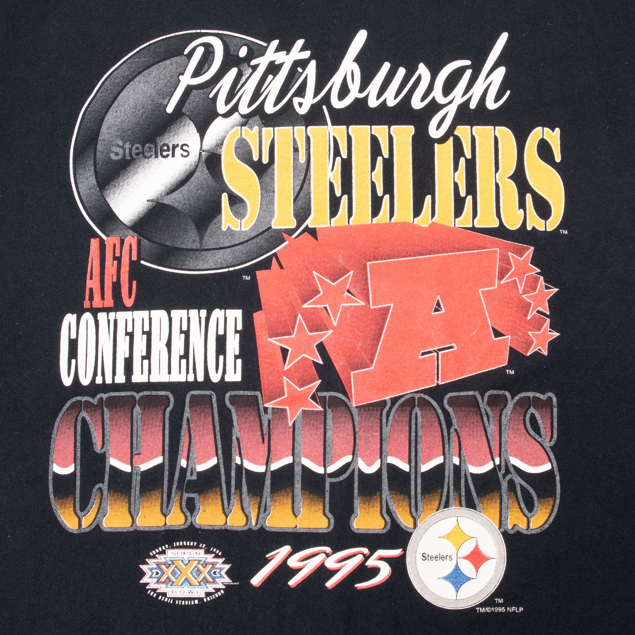 Vintage Mlb Pittsburgh Steelers Tee Shirt 1995 Size Xl Made In Usa With Single Stitch Sleeves