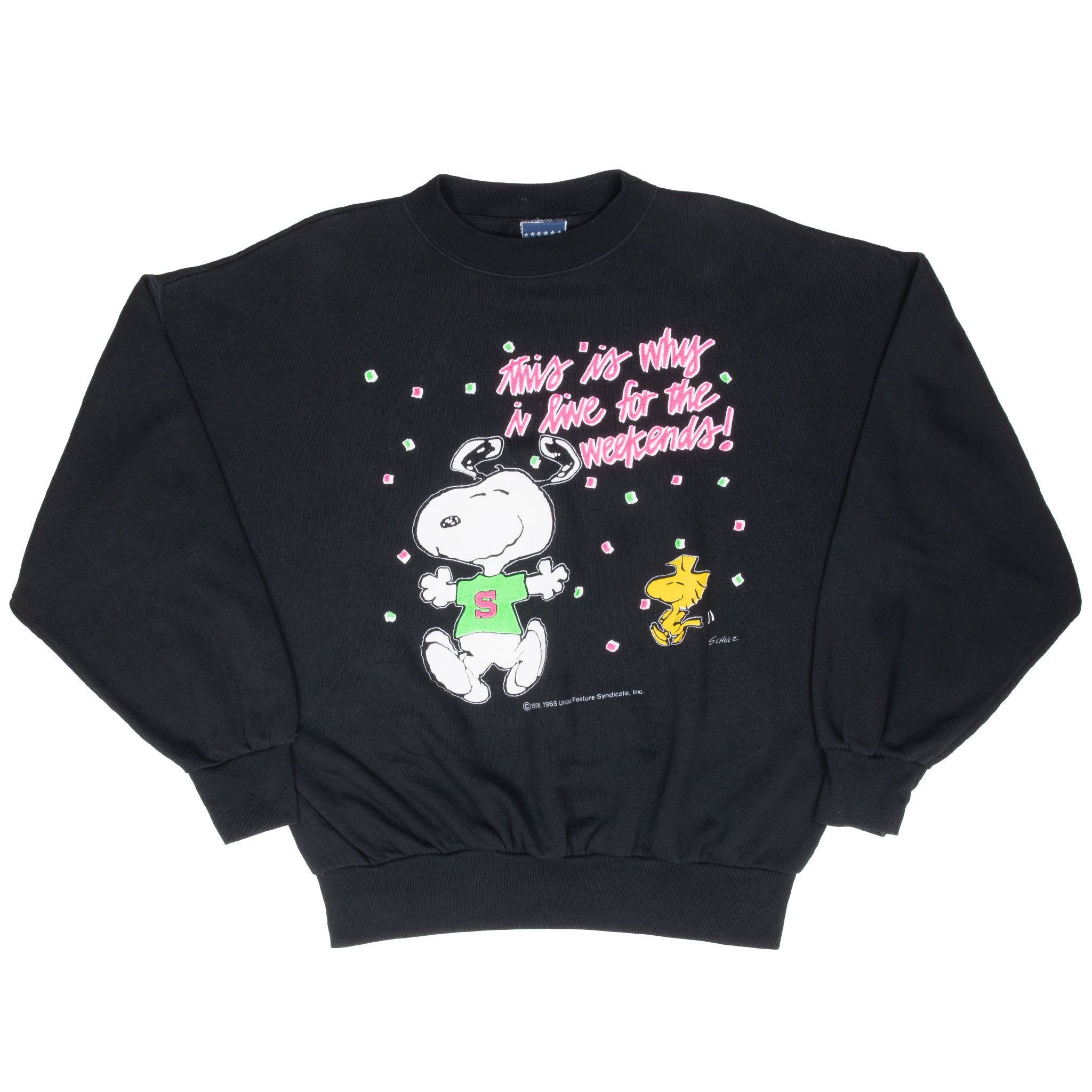 Vintage Snoopy Peanuts Sweatshirt 1980S Size Large