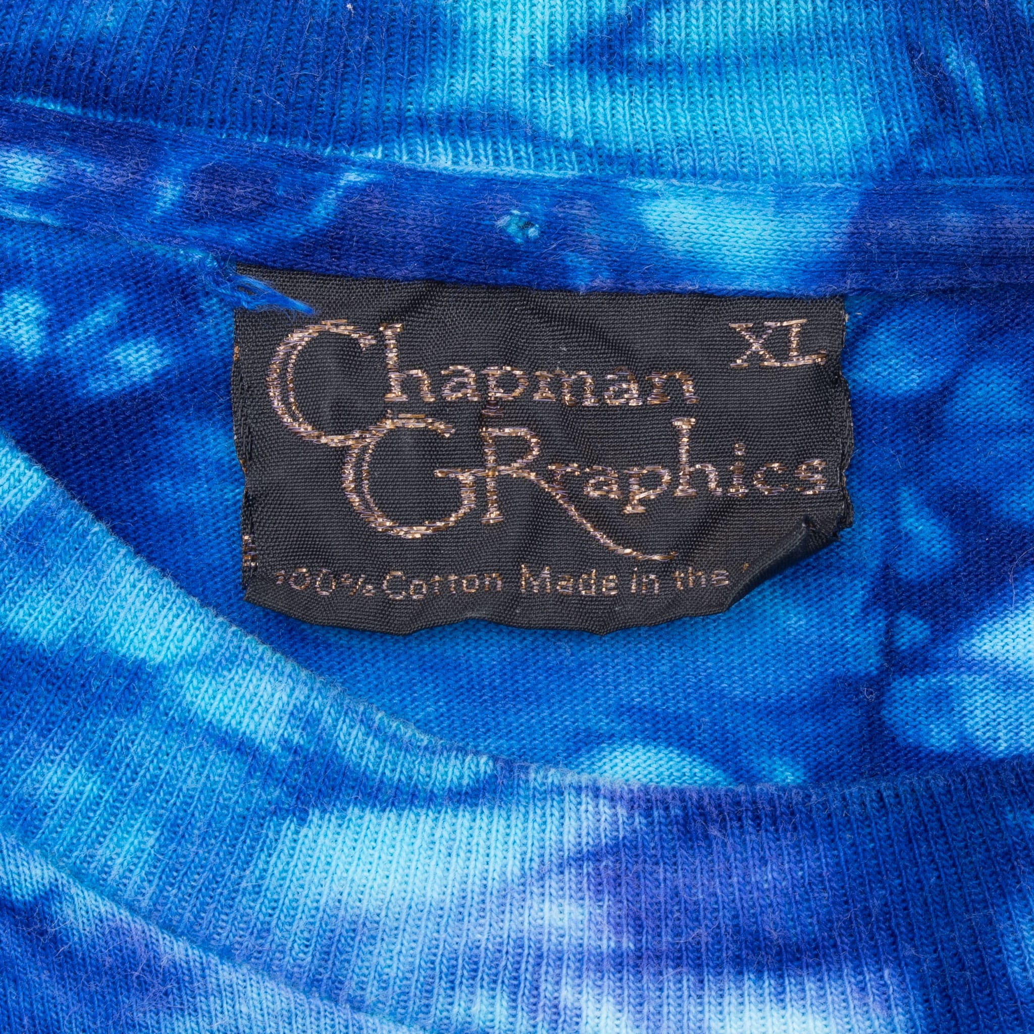 Vintage Tie Dye Earth Warrior Chapman Tee Shirt Size XL 1990S Made In Usa With Single Stitch Sleeves