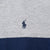 Vintage Ralph Lauren Grey & Blue Striped Polo Shirt 1990S Size 2XL